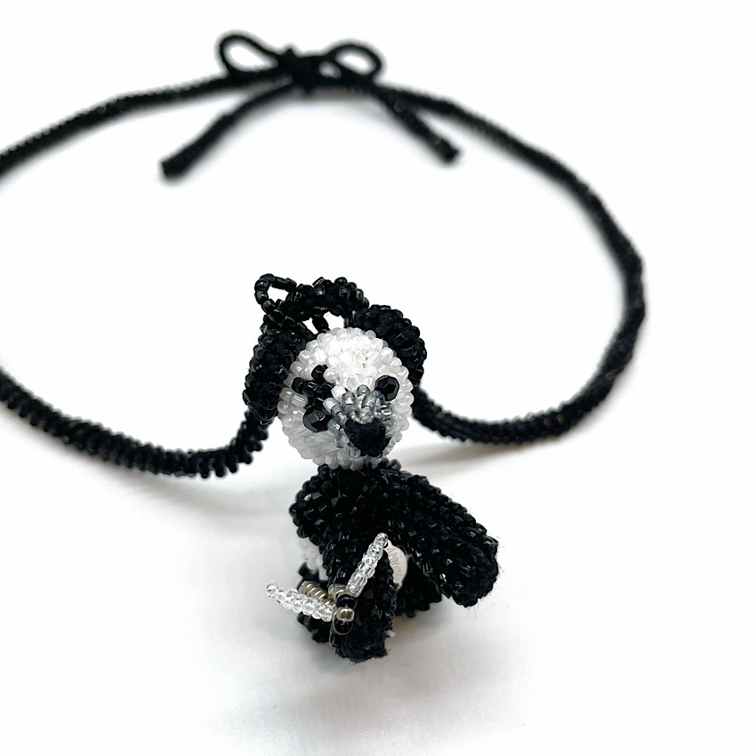 アプロジオ ネックレス - 黒×白 パンダ-
